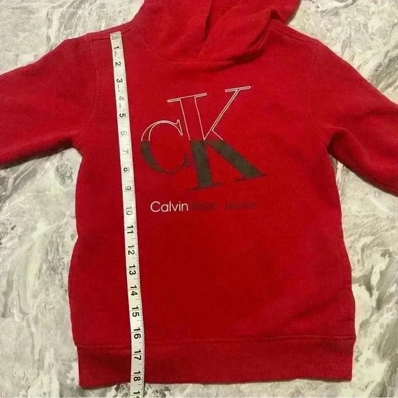 CALVIN KLEIN Boys Fleece Modern Logo Hoodie and Joggers 2 Piece Set Cozy Winter - Picture 3 of 9